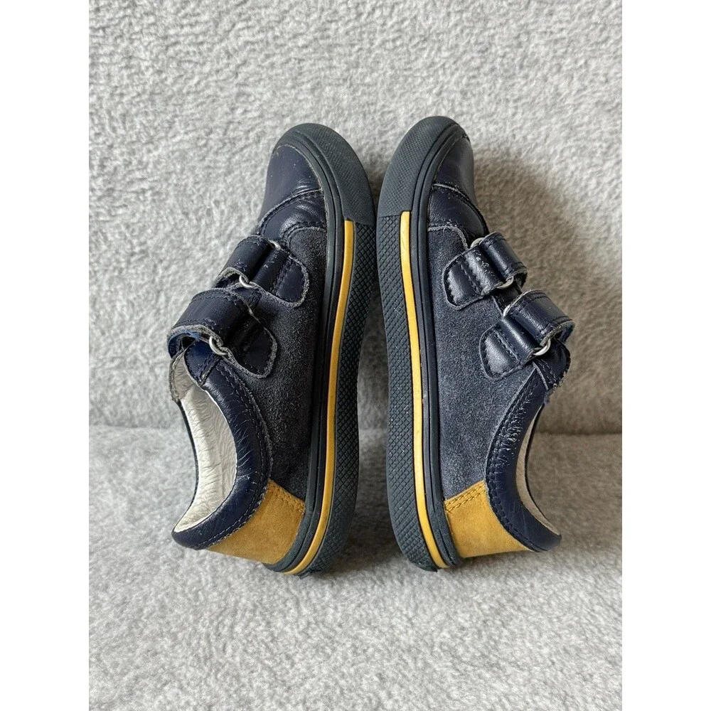Bartek Leather Shoes Boys 27 Blue Easy On Closure Slip On School Casual